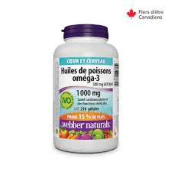 Webber Naturals Omega 3 Fish Oil 1000mg Cap 210's