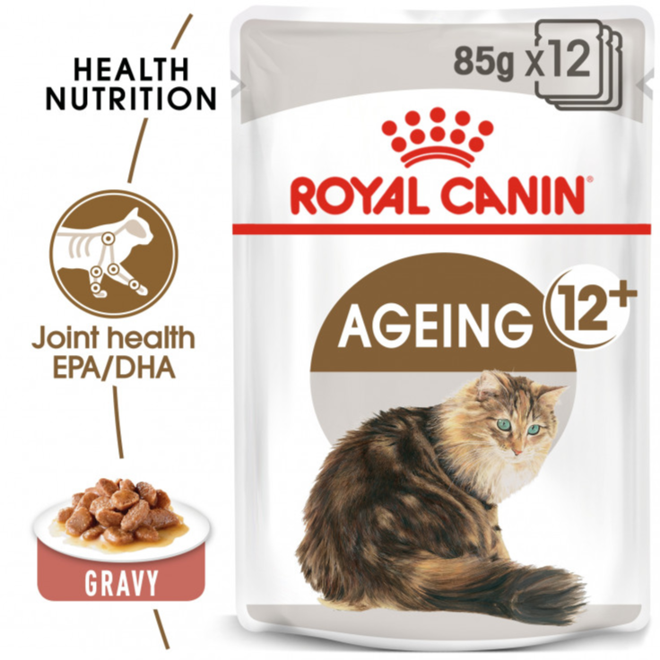 Royal Canin Ageing +12 Gravy Wet Food - 12 Pouches