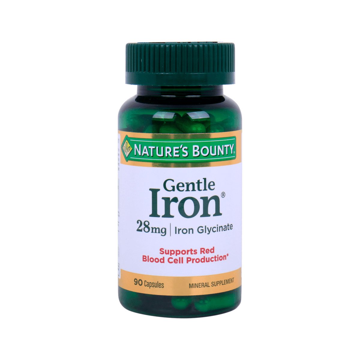 Natures Bounty Gentle Iron 28mg Caps 90's