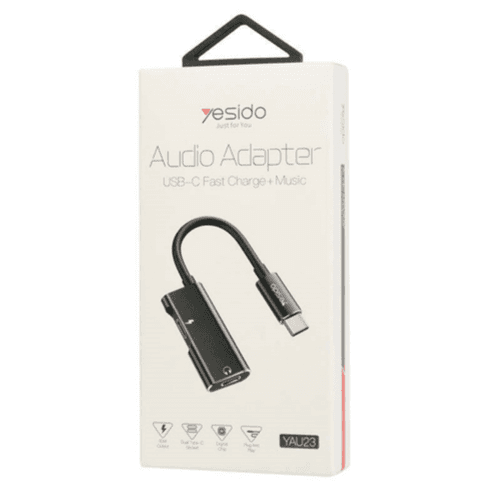 Yesido Audio Adapter USB-C Fast Charger Plus USB YAU23