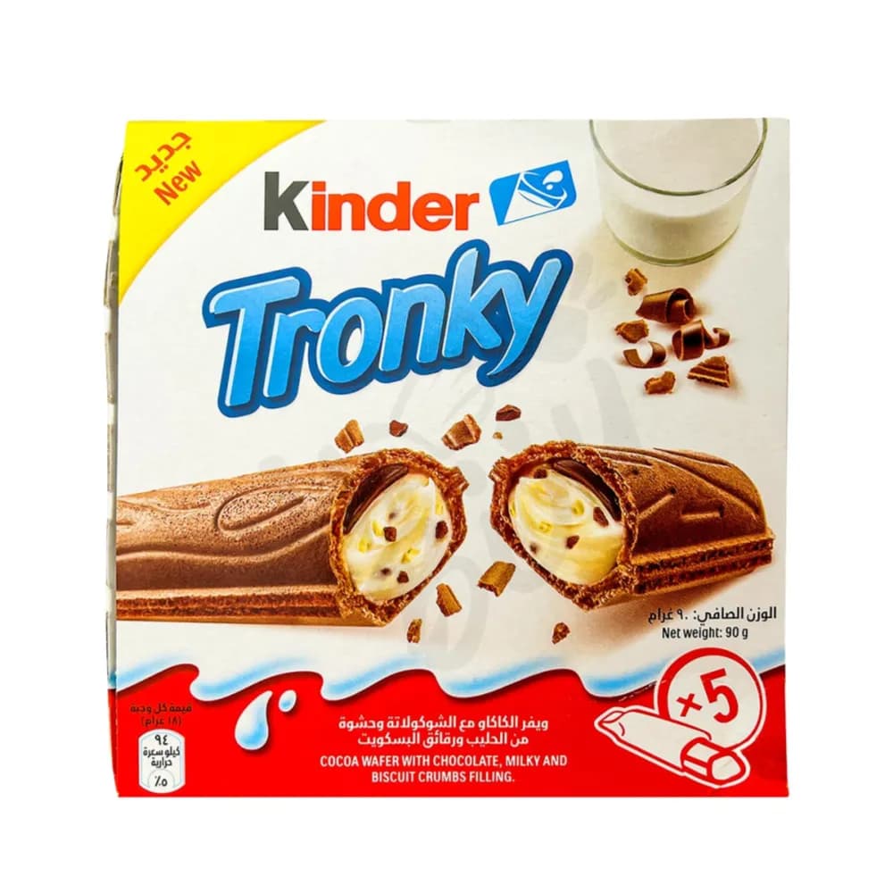 Kinder Tronky Cocoa Wafer With Chocolate Milk 90g