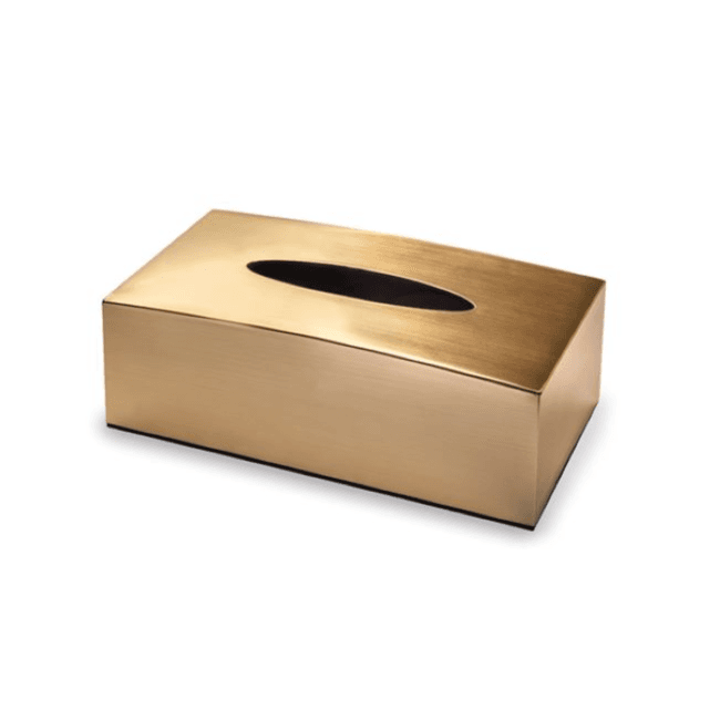 Acrylic Tissue Box In Metallic Gold Color-02-982