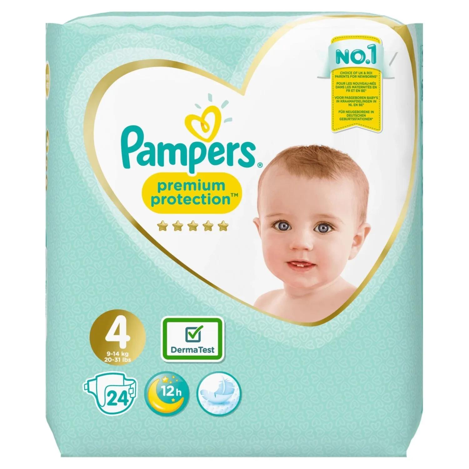 Pampers Premium Protection 4 9-14 Kg 24 Diapers