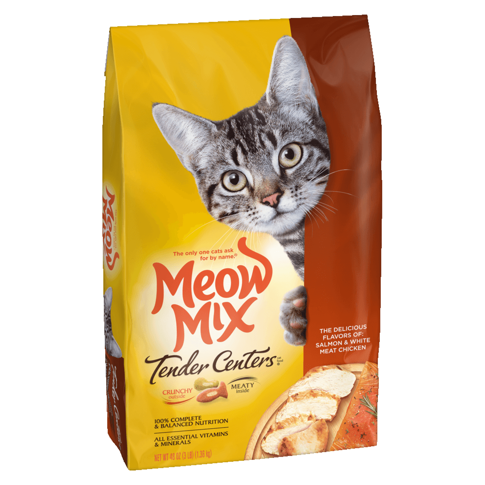 Meow Mix Tender Centers Salmon & White Meat Chicken Dry Cat Food - 3 Lb