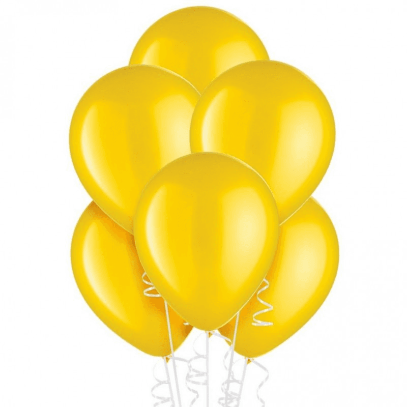 Latex Balloons for Party Pack of 25 Yellow Color