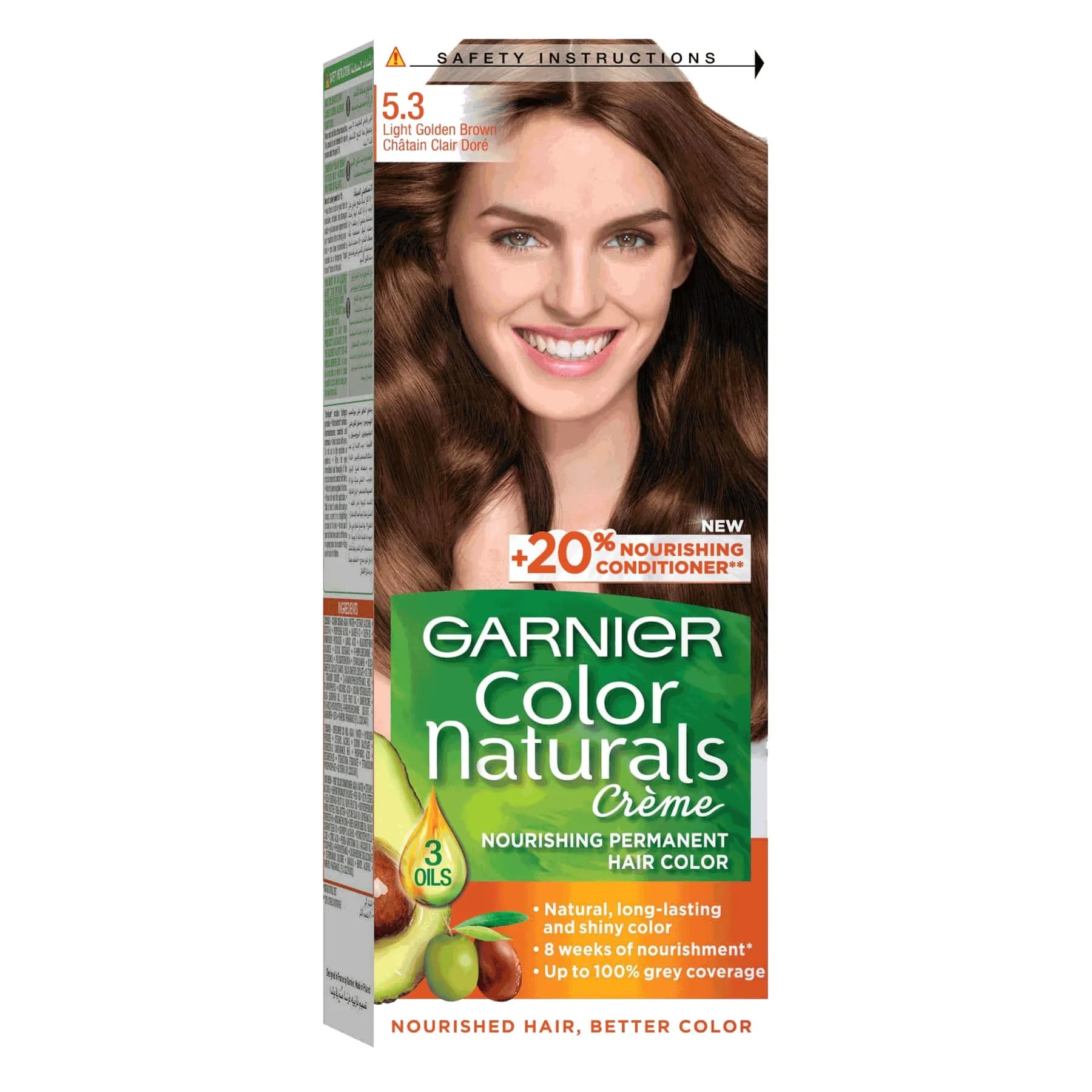 Garnier Color Naturals Creme 5.3 Light Golden Brown Chatain Clair Dore