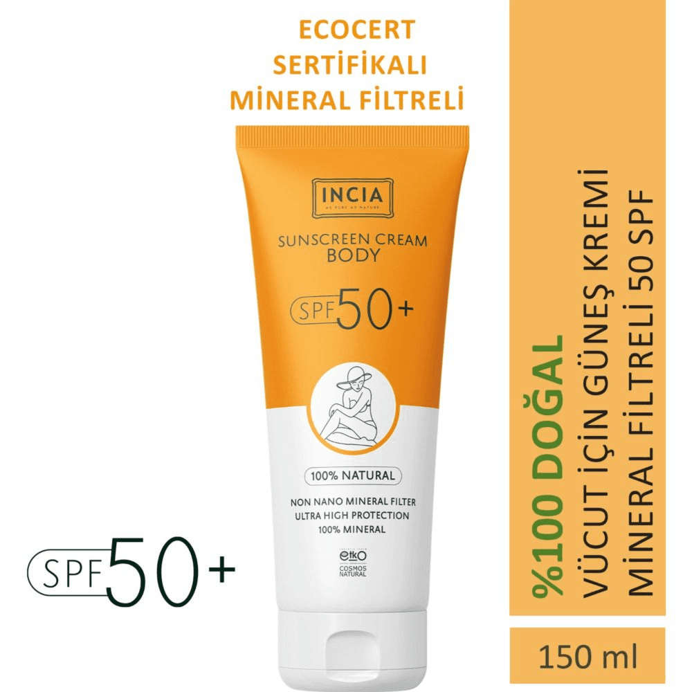 Incia Sunscreen Cream Body 50+ SPF 150ml 