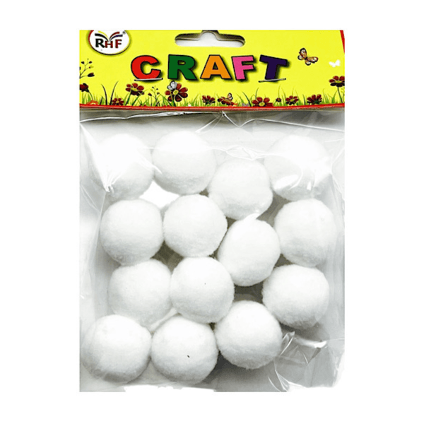 Cotton Balls For Educational Activities 14 Pieces White Color - 9382