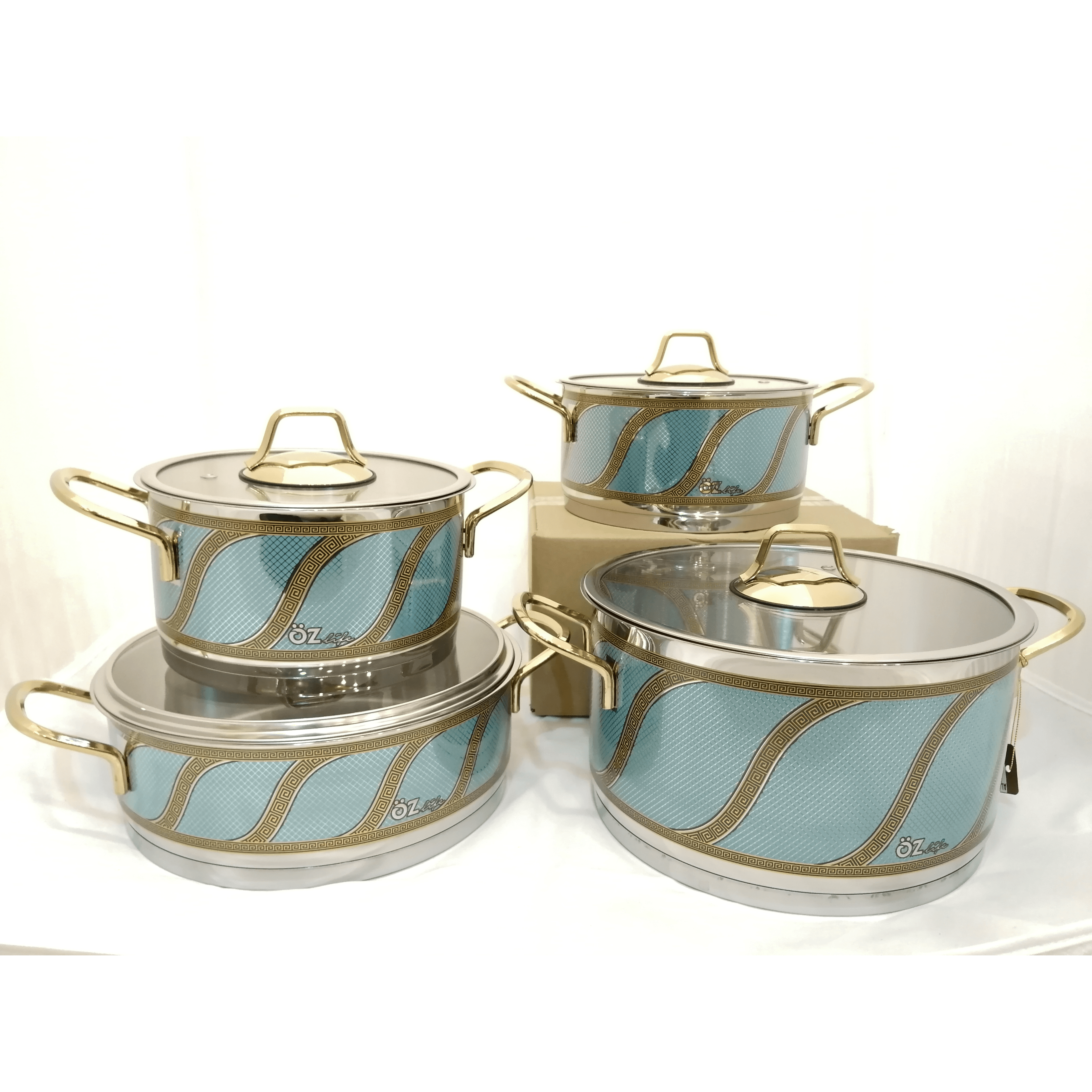 8 Pieces Cooking Pot Set