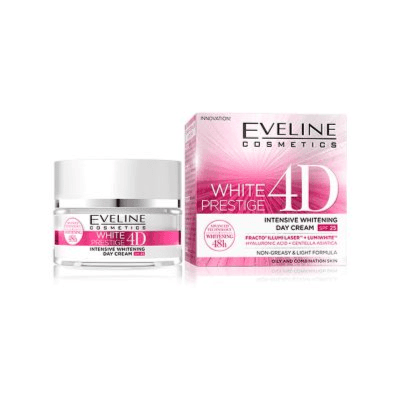 Eveline 4D Intensive Whitening Day Cream With SPF 25 For Oily & Combination Skin 50ml