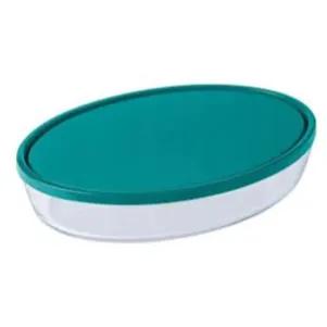 Pyrex Oval Glass Plate With Lid 3l 35X24 346P002