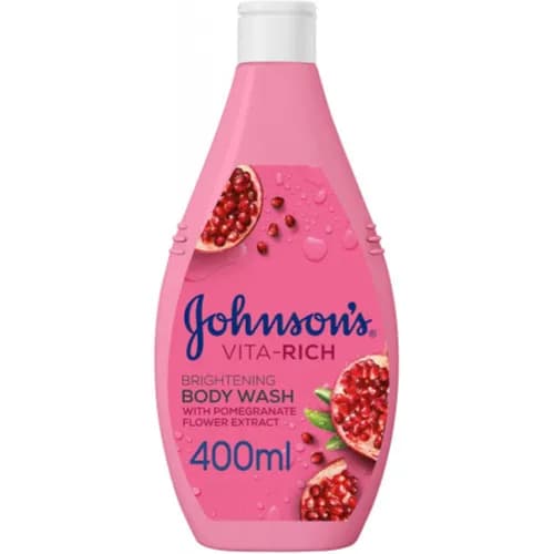 Johnsons Vita-Rich Brightening Body Wash With Pomegranate Flower Extract 400ml