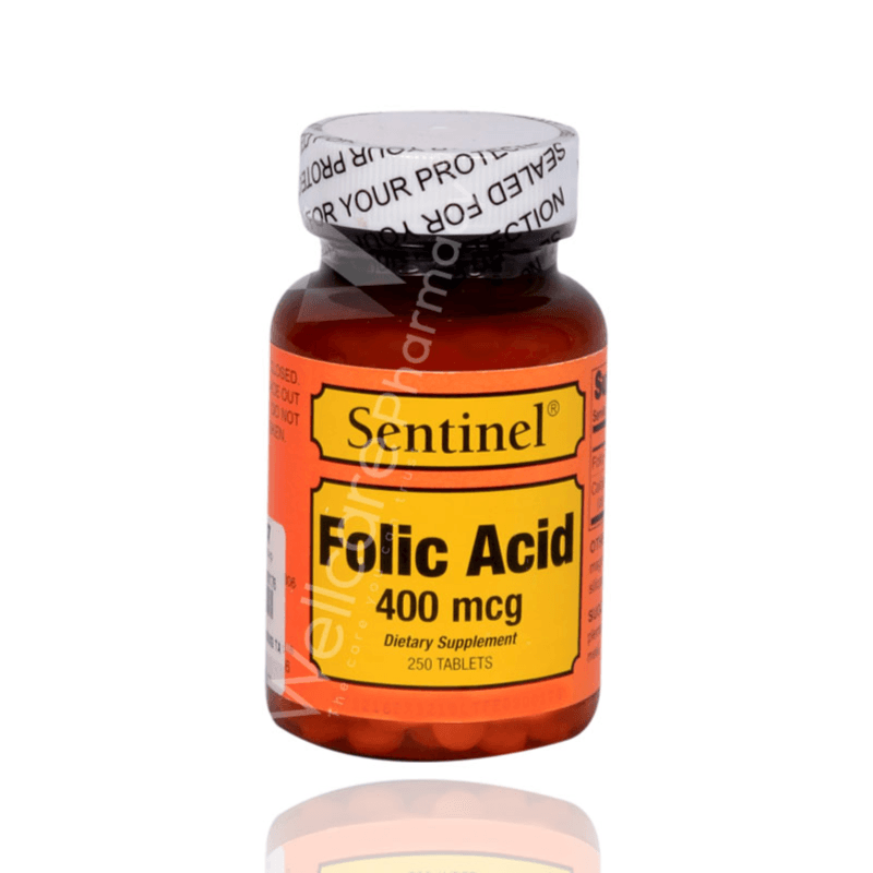 Sentinel Folic Acid 400mg 250 Tablets