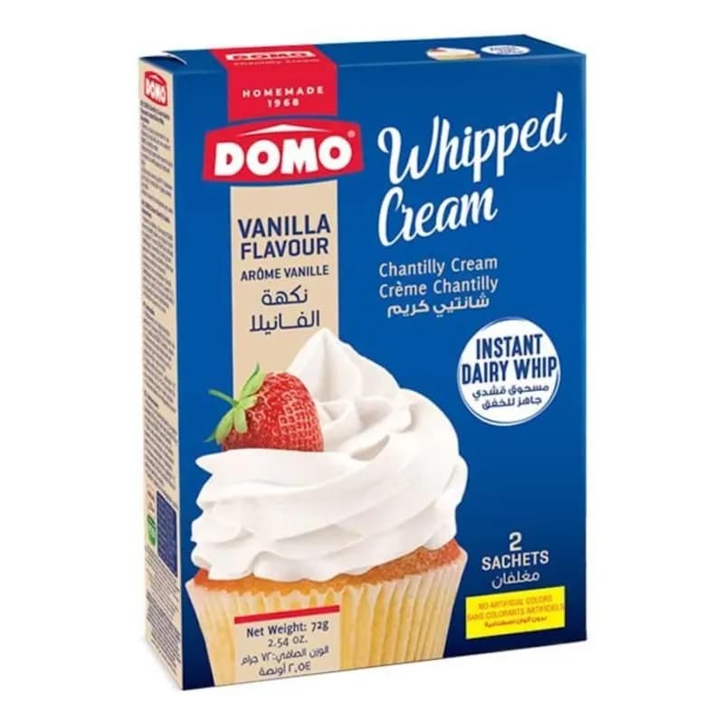 Domo Chantilly Whipped Cream Vanilla Flavour 72g