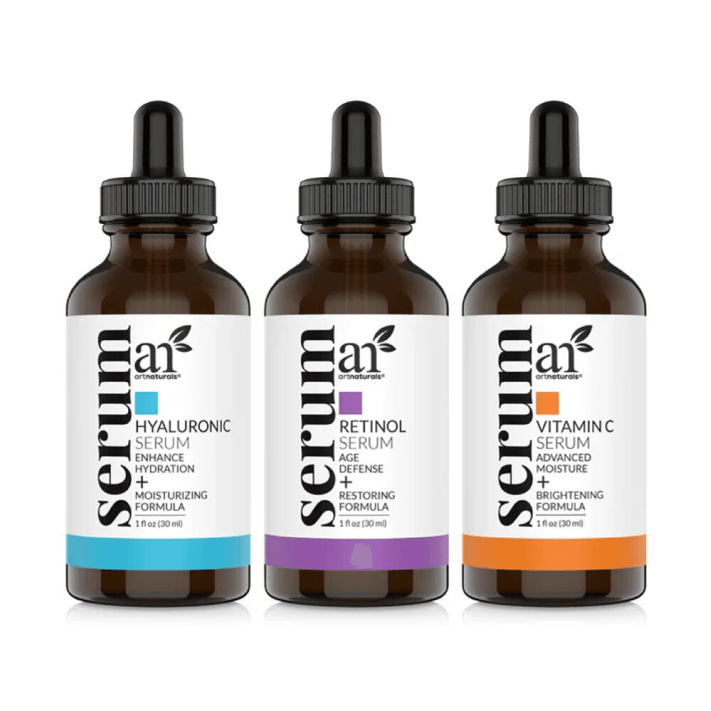 Artnaturals Serum Trio Set 30ml [ Artnaturals Hyaluronic Moisturizing Serum 30ml + Artnaturals Retinol Serum 30ml + Artnaturals Vitamin C Serum 30ml ]