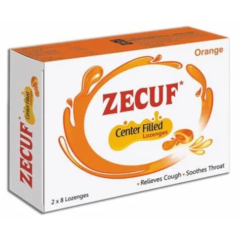 Zecuf Orange Central Filled Lozenges 16's