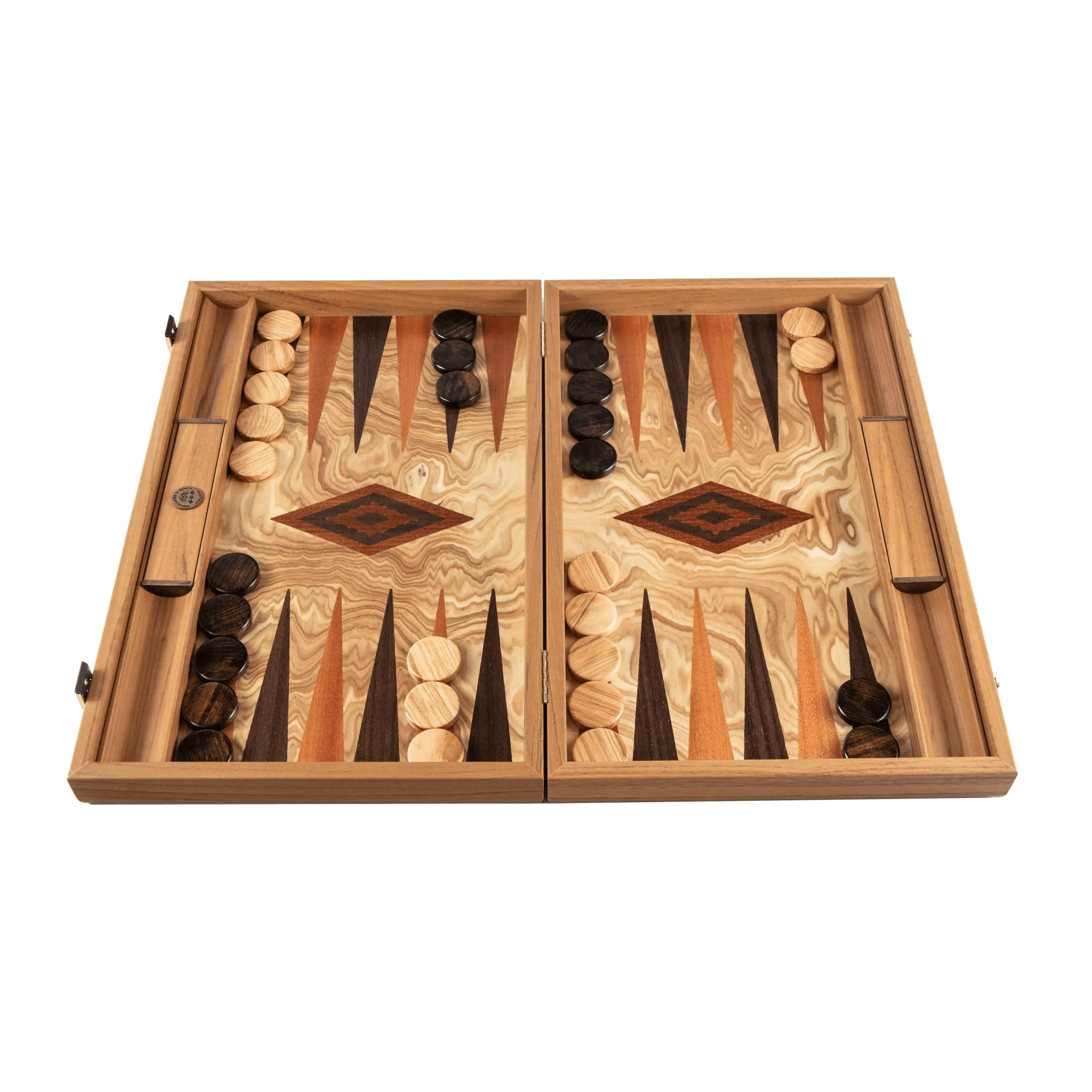 Manopoulos Olive Burl Backgammon