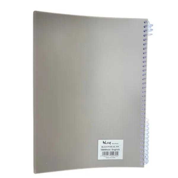 Blog University 4 Line English Notebook A4 Size 100 Sheets Grey Colour - 10829