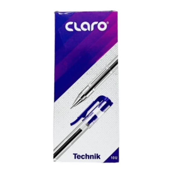 Claro Technik Box of 10pcs Ballpoint Pen 1.0mm Blue Colour - 11981