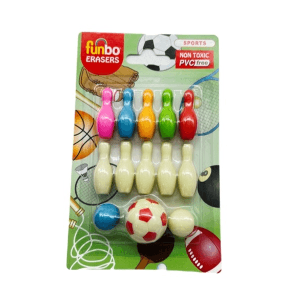 Funbo Erasers 13 Pcs Non Toxic, Sports - 11889