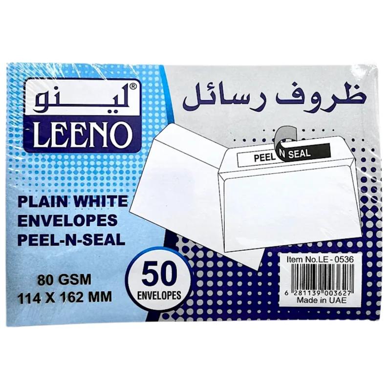 Leeno letter envelopes, sticky, size 114X162 mm, 50 envelopes - 7887