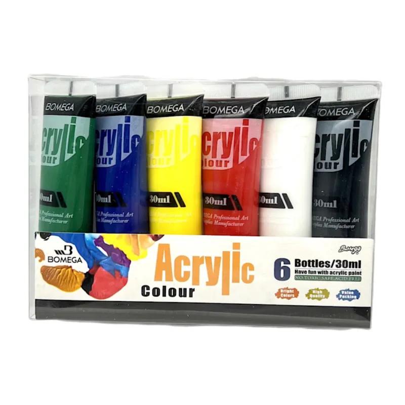 Bomega 6X30Ml Acrylic Colours Paint - 9065