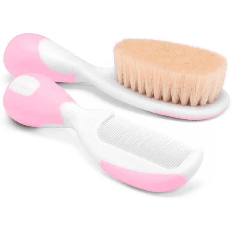 Chicco Brush And Comb Pink 0 Month Plus