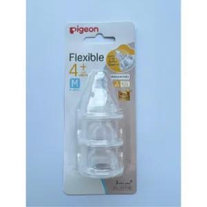 Pigeon Nipple Flexible 4+ Months Medium 3Pcs.Card