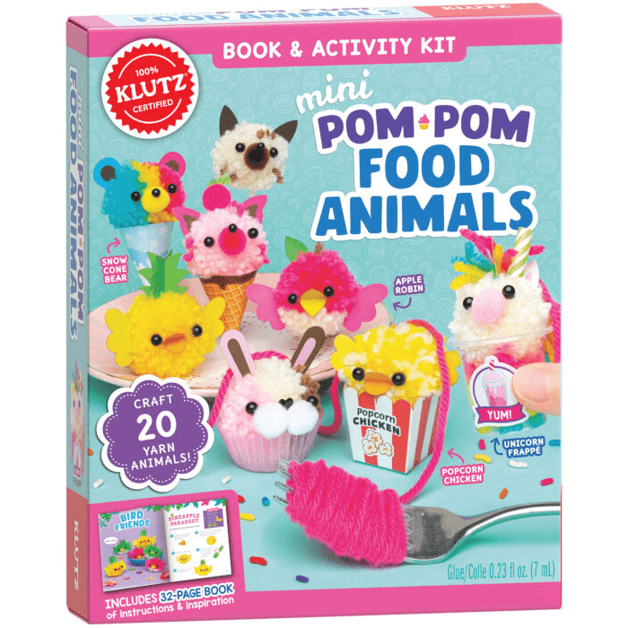 829570 Mini Pom-pom Food Animals (Paperback) By Editors Of Klutz