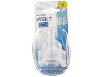 Philips Avent Teats Classic+ 1 Hole 0m+ 2 Pcs Scf040.27