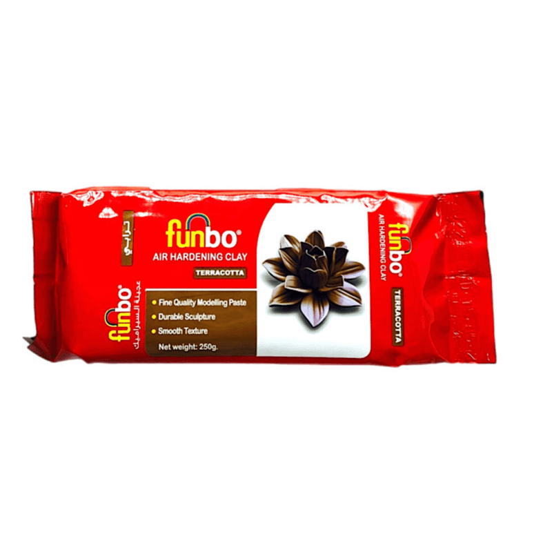 Funbo Air Dry Modelling Clay, Brown Color 250g - 9740