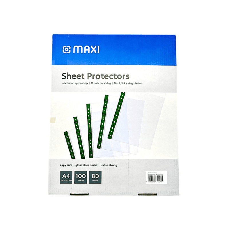 Maxi 80 Micron Sheet Protector 100pieces A4 size - 7344