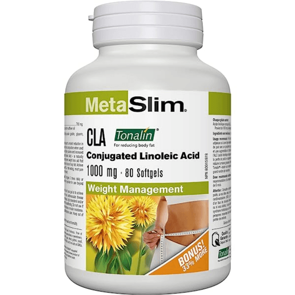 Meta Slim Cla Conjugated Linoleic Acid 1000Mg 80 Soft Gels