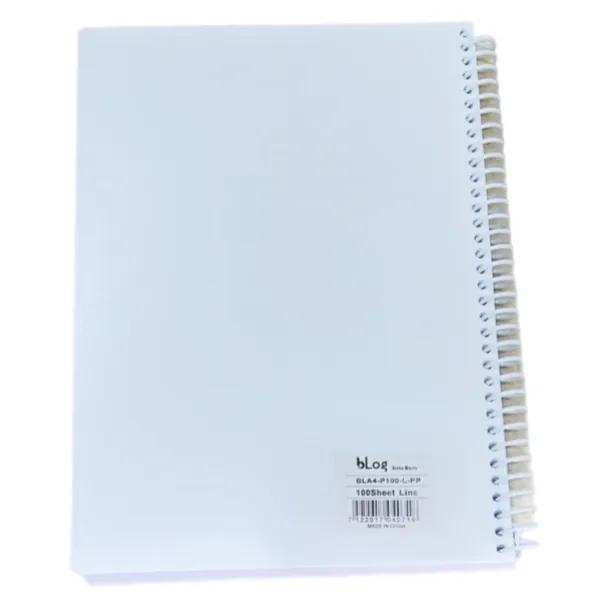 Blog University Ruled Notebook, A4 Size 100 Sheets White Colour - 2736