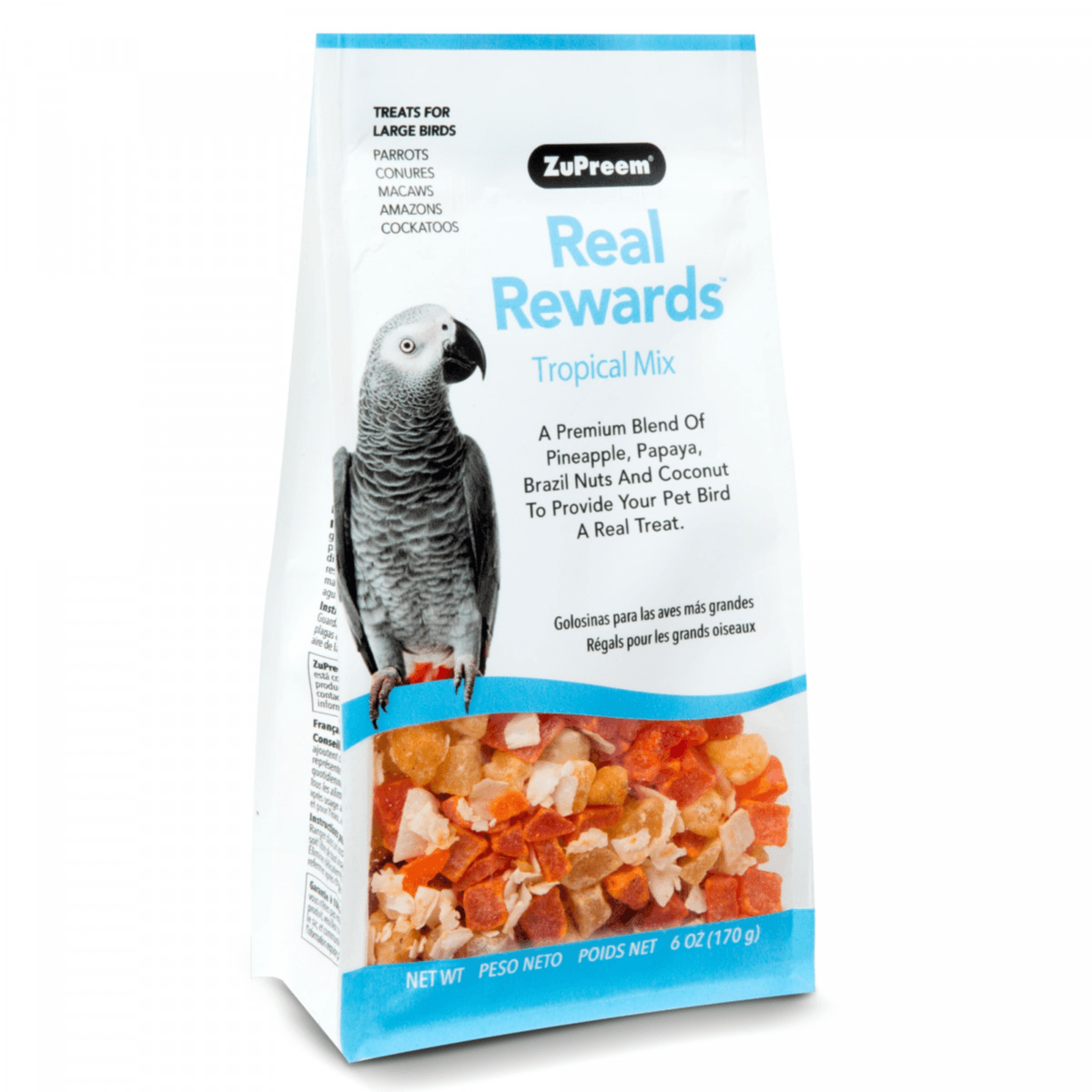 Real Reward For Large Parrot  - Tropical Mix Treats 170g