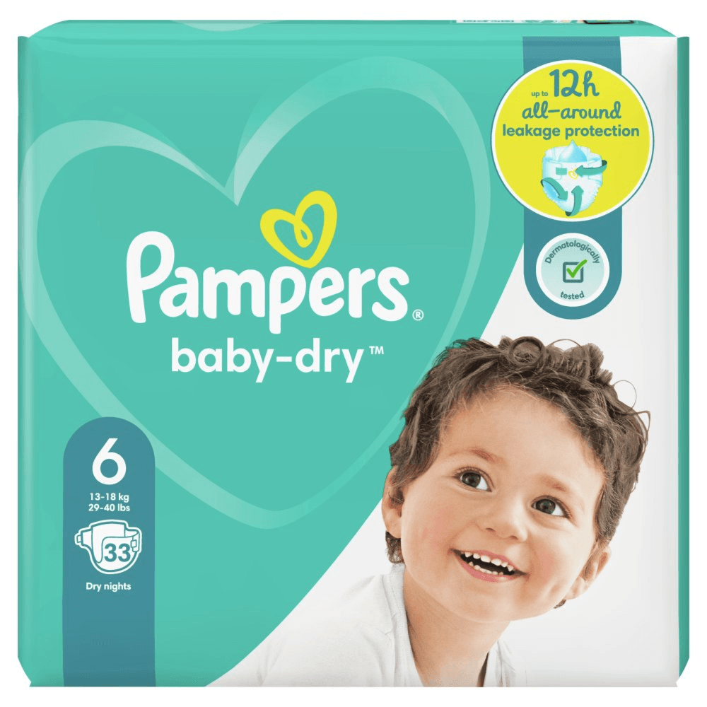 Pampers Baby Dry Size Six 33 Diapers