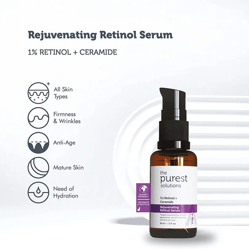The Purest Solutions(1%Retinol+Ceramide) Rejuvenating Retinol Serum 30 Ml