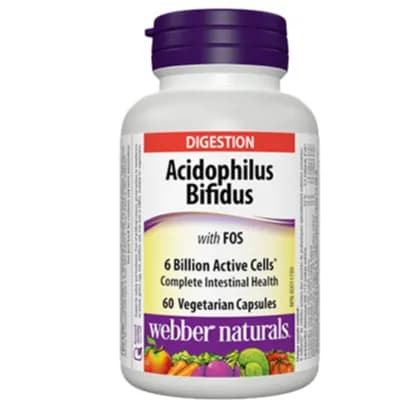 Webber Naturals Acidophilus Bifidus Capsules 60's