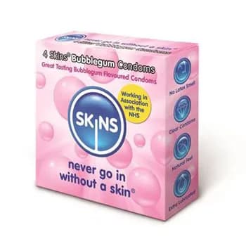 Skins Bubblegum 4 Condoms