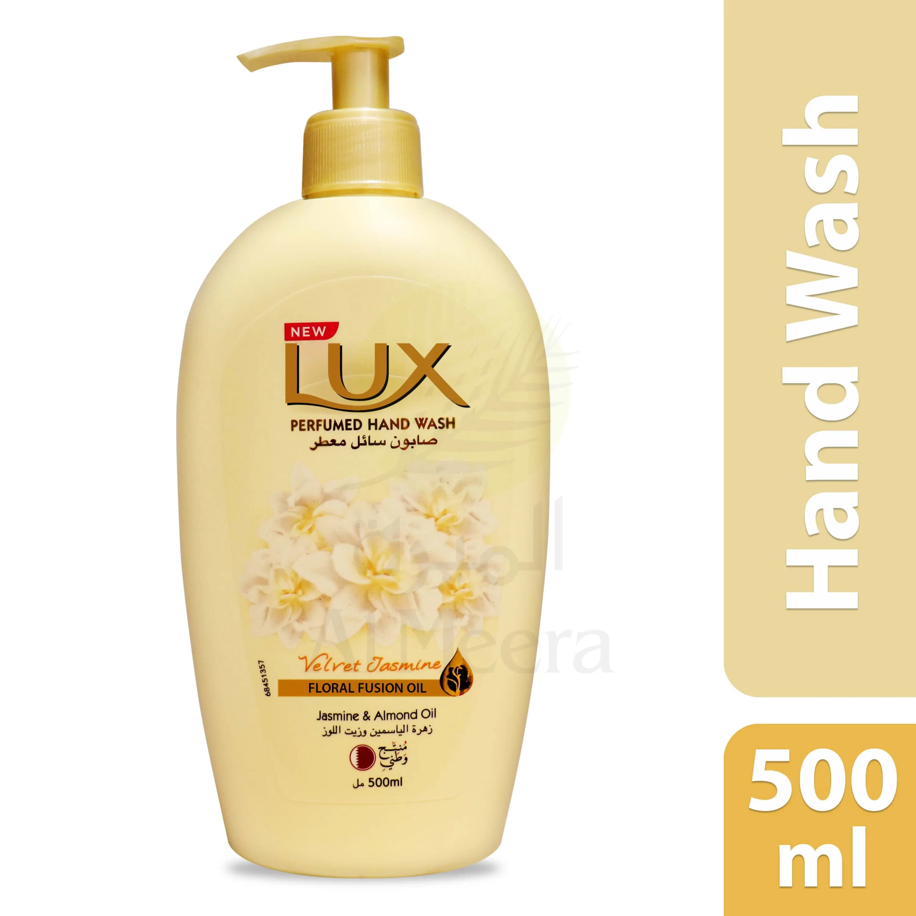 New Lux Perfumed Hand wash Velvet Jasmine & Almond Oil Floral Fusion Oil  500Ml