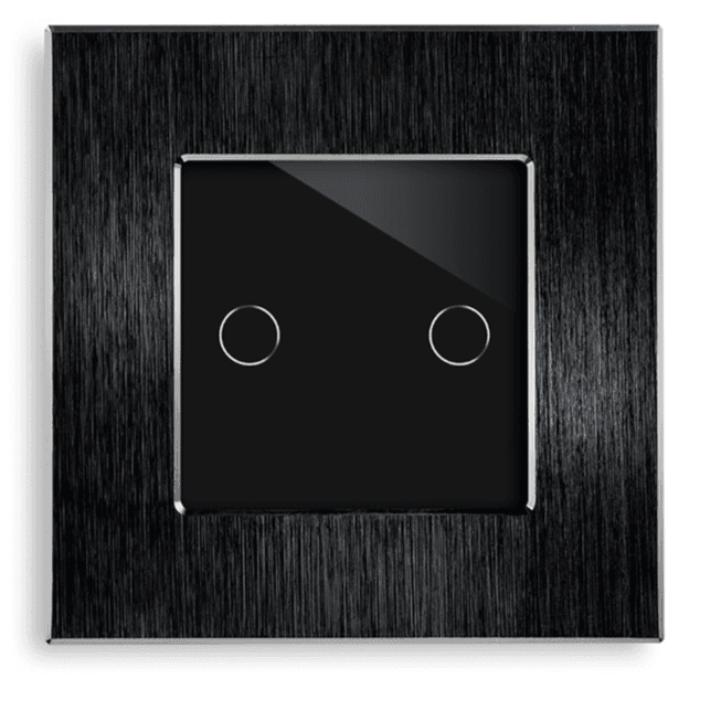 Smart Light Switch Al Panel(2gang-black)