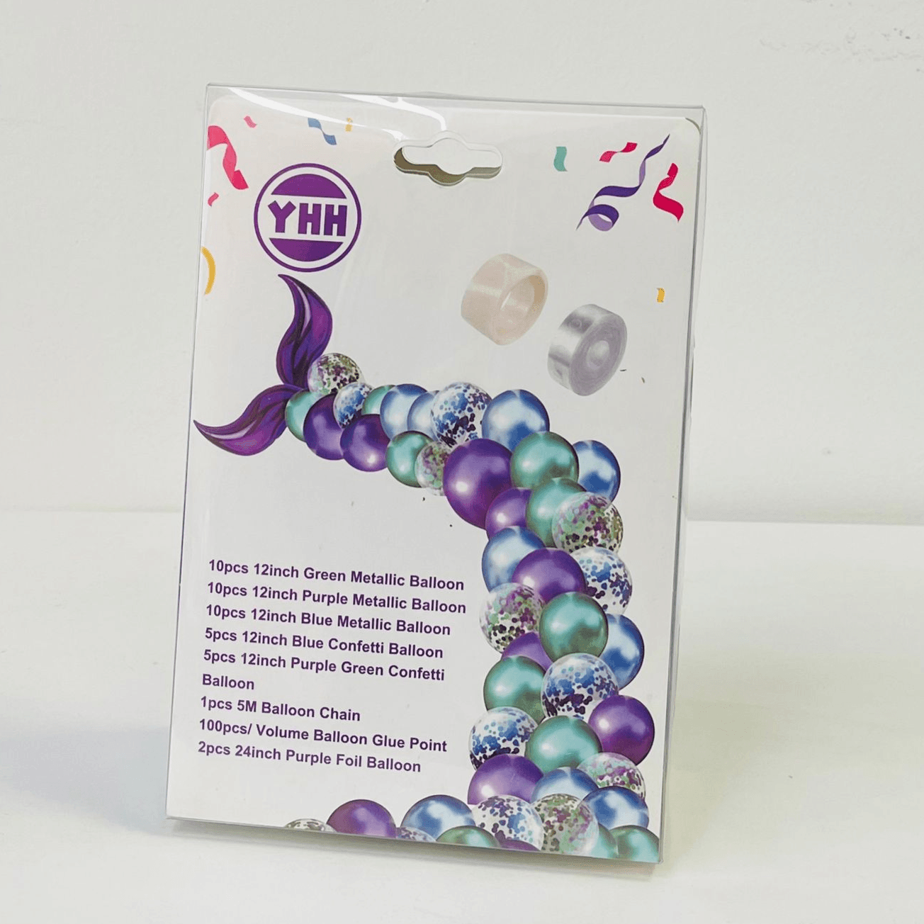 3 Color Purple Balloon No Air, No Hellium