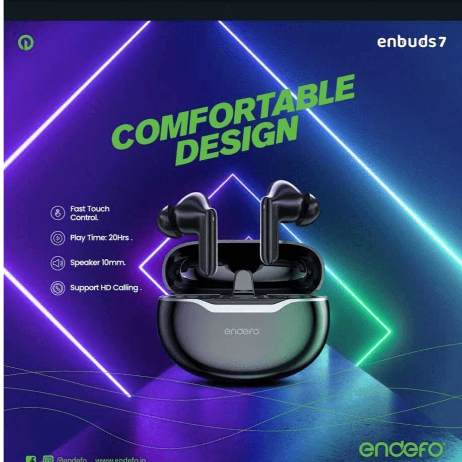 Endefo Enbuds 7 Black (Bluetooth Earbuds)