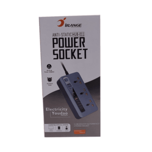 Anti-static 3 Power Socket 5usb Hub-011