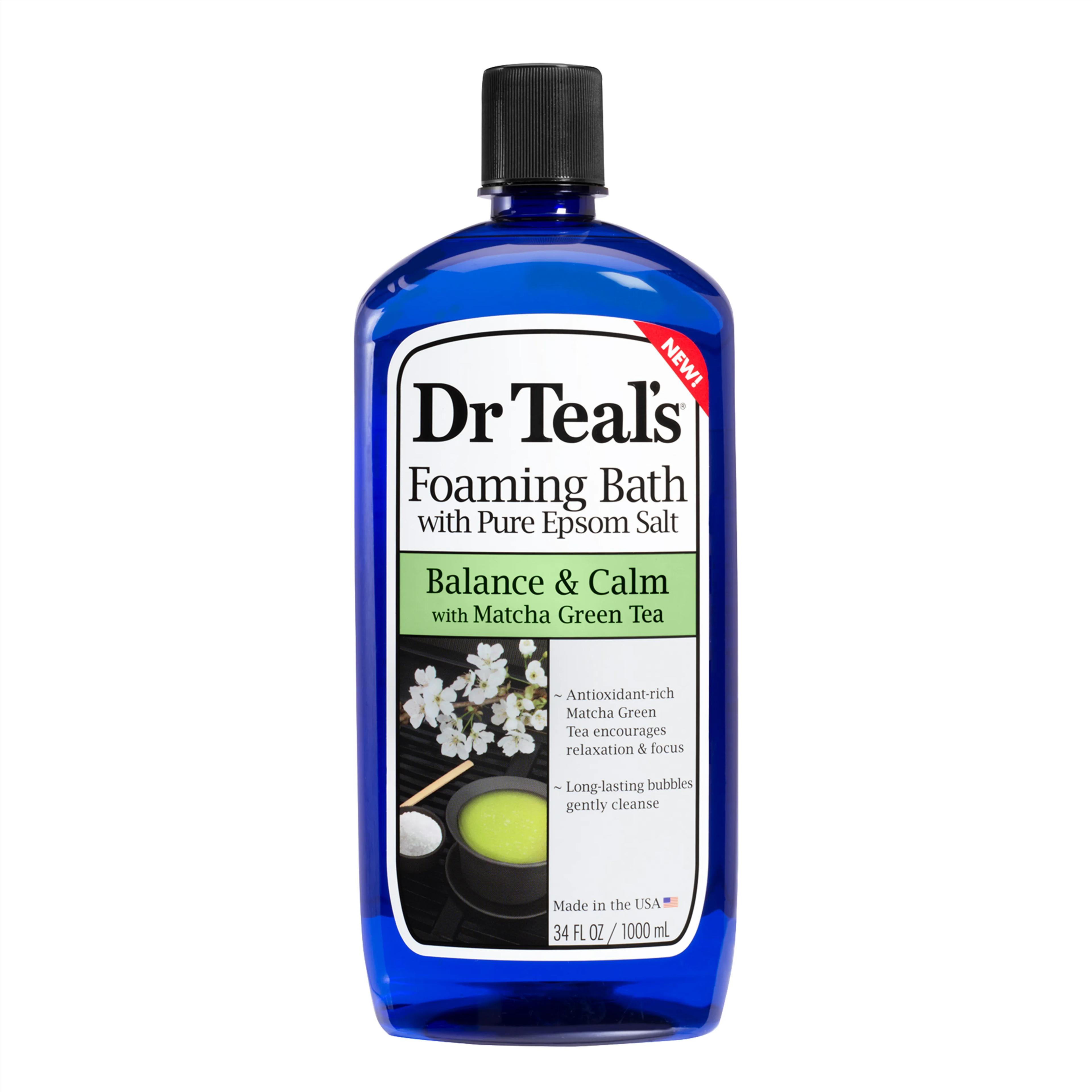 Dr Teal's Activated Charcoal & Lava Foaming Bath with Pure Epsom Salt 1000ml