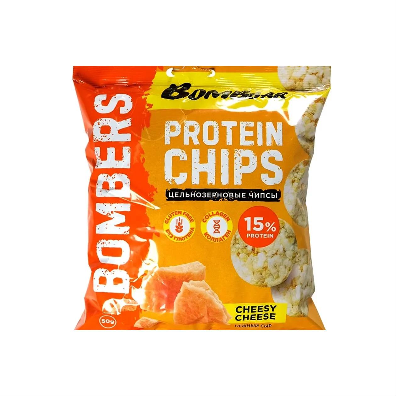 Bombbar Whole Grain Protein Chips Delicate Cheese 50G