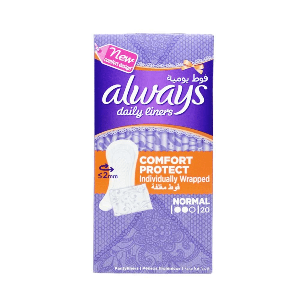 always daily liners normal singles to goo 20 pantyliners