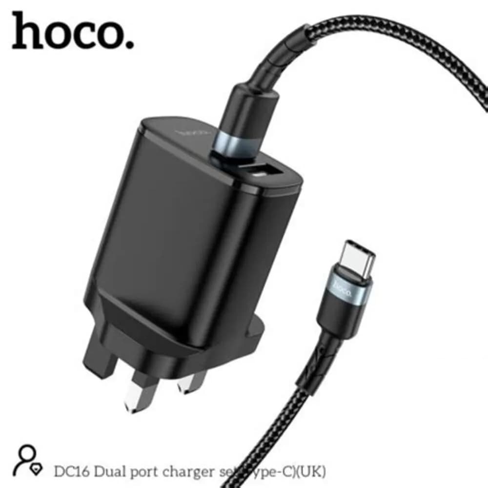 Hoco Dc16 Dual Port Charger Set (Type-c)