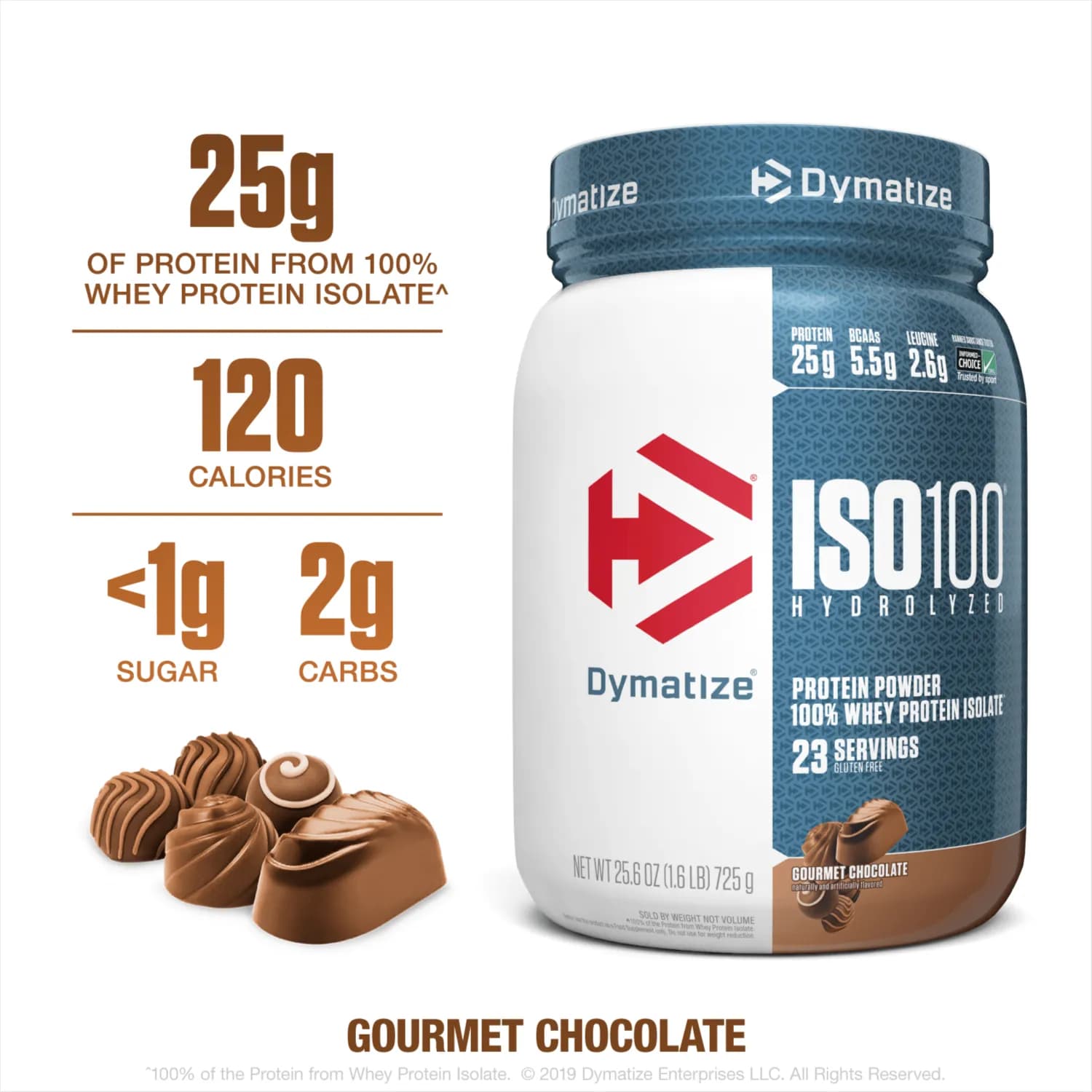 Dymatize Iso 100% 5lbs Gourmet Chocolate