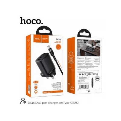 Hoco USB Type-C Dual Port Charger Set DC16